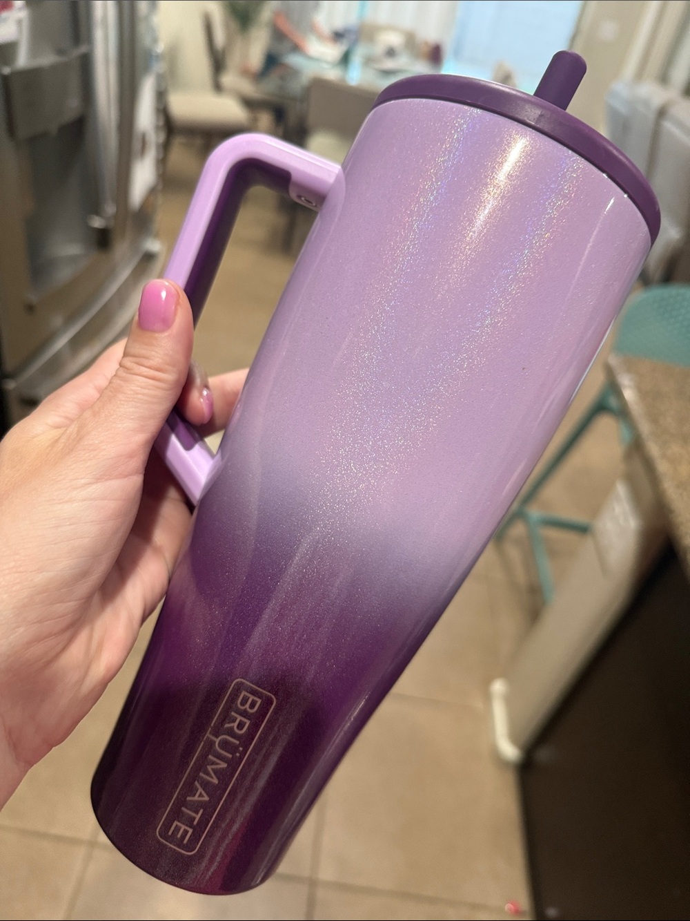 Brumate Ombre Glitter Tumbler - Lavender to Deep Purple